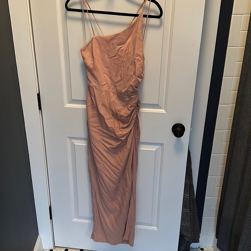 Linen anthropologie dress